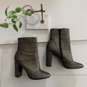 BCBG Sparkle Black & Gold Boots